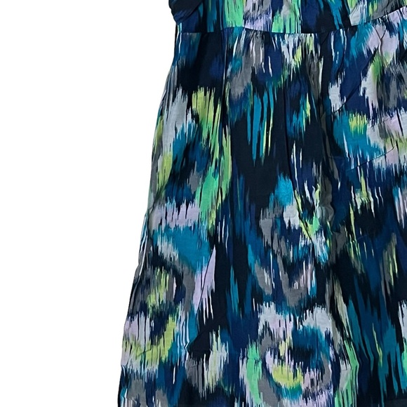 Loft Ann Taylor | NWT Silk blend one shoulder multi print sun dress size… - Picture 5 of 13